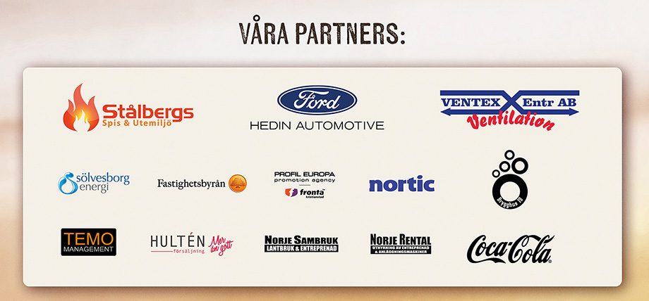 Countrylife Festival Partners Bild med våra partners logotyper